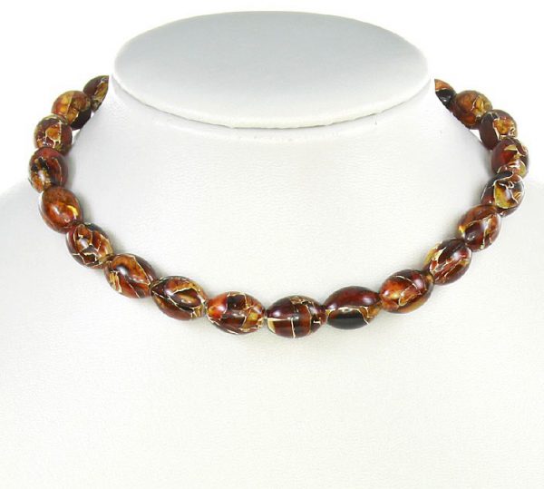 German Baltic Amber Beads Mosaic Unique designer Genuine - A0095 RRP£220!!!