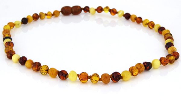 Teething Baby/Child Necklace Genuine Natural Multicoloured Baltic Amber A09203 RRP£25!!!