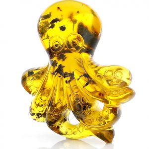 Mexican Dominican Amber Octopus Beautiful Carving Super Item -OT5223 £995!!!