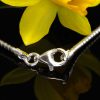 Italian 925 Silver Snake Stiff Chain/Collar 1mm - 16"/41cm - CH028 RRP£30!!!