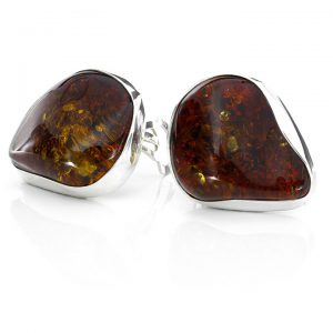 Handmade German Baltic Amber Clip On Earrings 925 Silver Cl048 RRP£120