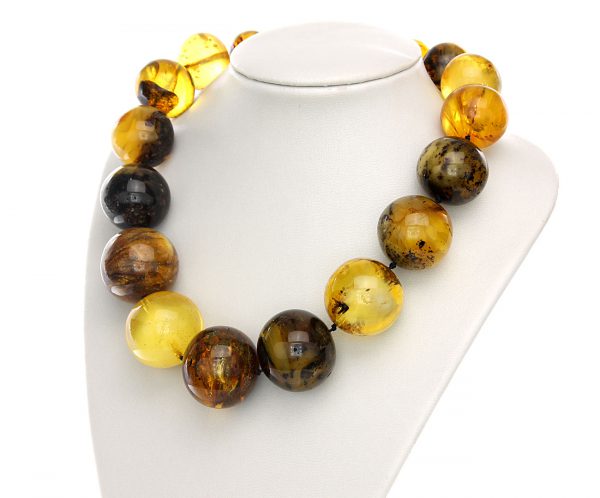 CERTIFIED German Unique Antique Amber Bead Necklace with Insects A0200 RRP£9000!!!