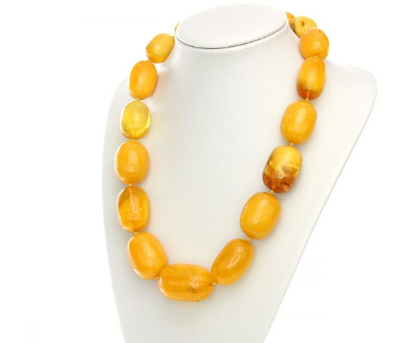 Antique German Baltic Amber Unique Bead Necklace Large- A0131 RRP£30000!!!