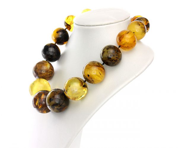 CERTIFIED German Unique Antique Amber Bead Necklace with Insects A0200 RRP£9000!!!