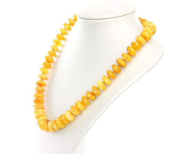 German Butterscotch Amber Bead Necklace Diamond Cut 58 gr - A0158 RRP£3499!!!