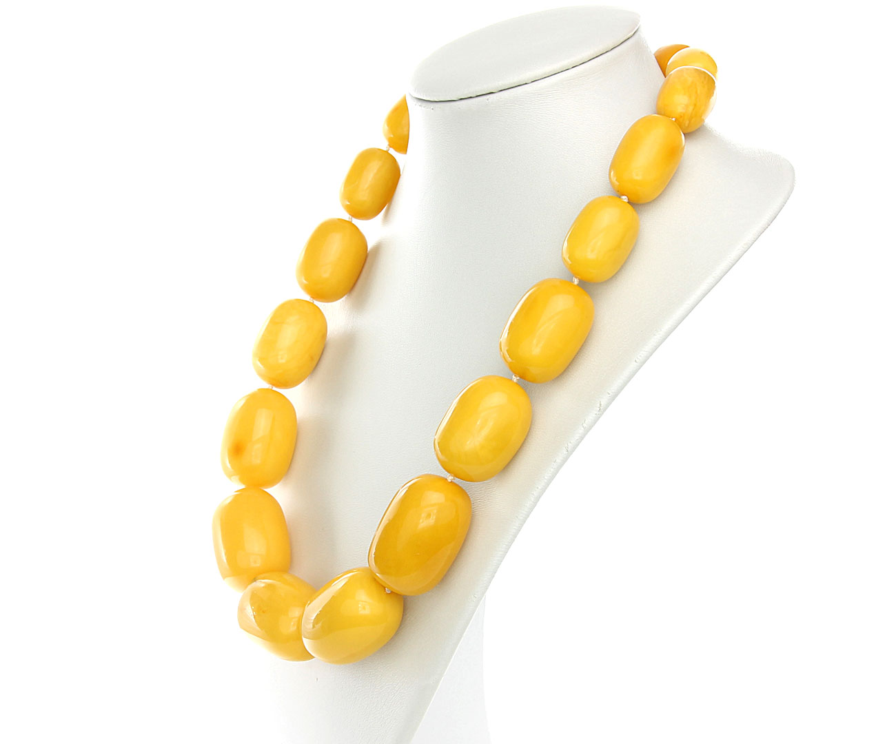 Large amber online bead necklace