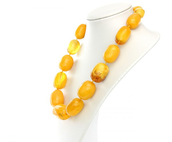 Antique German Baltic Amber Unique Bead Necklace Large- A0131 RRP£30000!!!