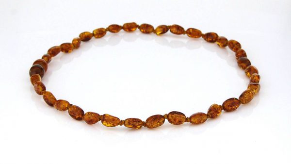 Teething Baby/Child Necklace Genuine Natural Cognac Baltic Amber A09148 RRP£25!!!