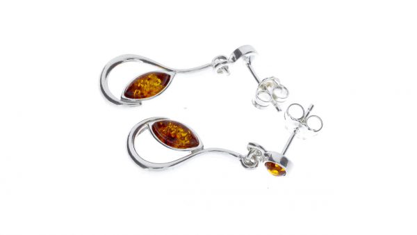 German Baltic Amber Handmade Classic Stylish Earrings 925 Silver E0001 RRP£30!!!