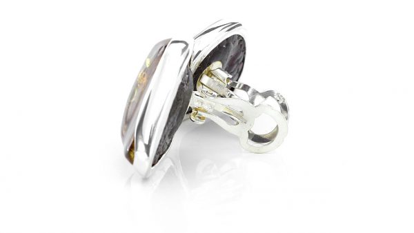 Handmade German Baltic Amber Clip On Earrings 925 Silver Cl048 RRP£120