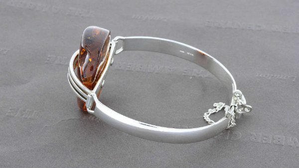 German Baltic Amber Handmade Bangle Solid 925 Sterling Silver - BAN049 - RRP£245!!!