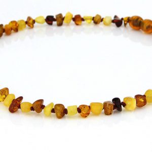 Teething Baby/Child Necklace Genuine Natural Multicoloured Baltic Amber A09163 RRP£25!!!