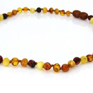 Teething Baby/Child Necklace Genuine Natural Multicoloured Baltic Amber A09203 RRP£25!!!