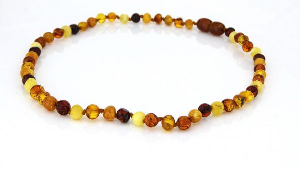Teething Baby/Child Necklace Genuine Natural Multicoloured Baltic Amber A09203 RRP£25!!!