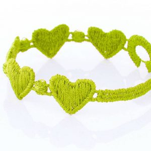 Lime Green Cruciani Kids Heart Bracelet