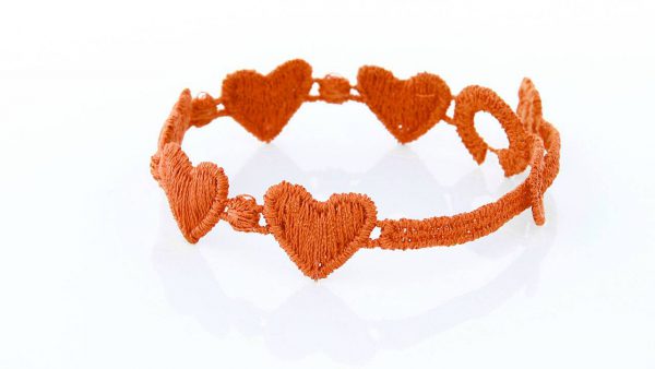 Orange Cruciani Kids Heart Bracelet