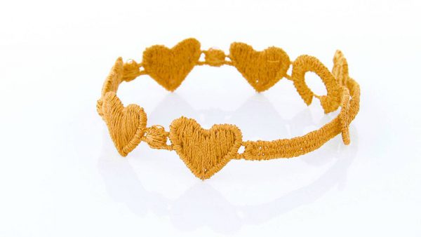 Yellow Cruciani Kids Heart Bracelet