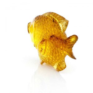 Mexican Amber Unique Fish Carving Super Quality Collectible Item -OT5225 £900!!!