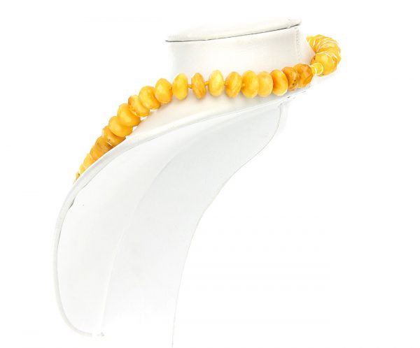 German Butterscotch Amber Bead Necklace Diamond Cut 58 gr - A0158 RRP£3499!!!