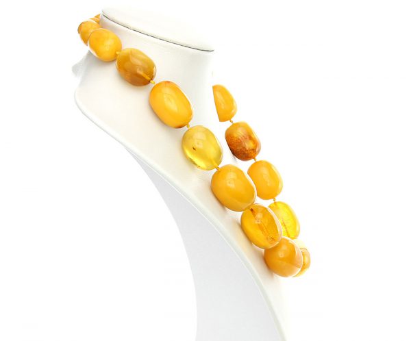 Antique German Baltic Amber Unique Bead Necklace Large- A0131 RRP£30000!!!