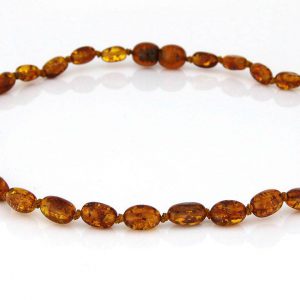 Teething Baby/Child Necklace Genuine Natural Cognac Baltic Amber A09148 RRP£25!!!