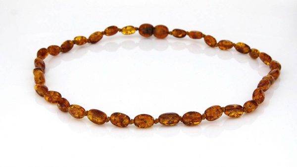 Teething Baby/Child Necklace Genuine Natural Cognac Baltic Amber A09148 RRP£25!!!