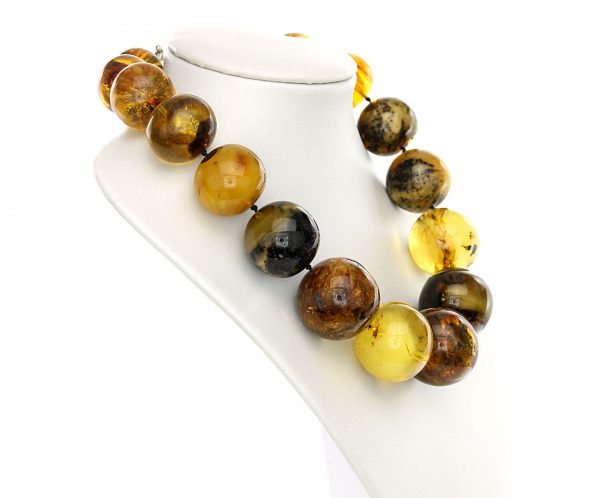 CERTIFIED German Unique Antique Amber Bead Necklace with Insects A0200 RRP£9000!!!