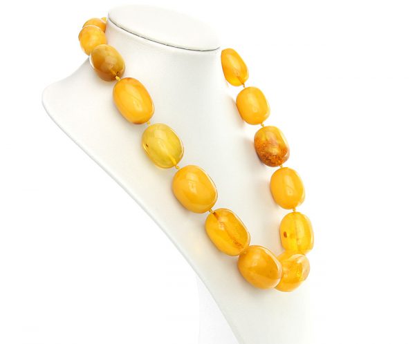 Antique German Baltic Amber Unique Bead Necklace Large- A0131 RRP£30000!!!