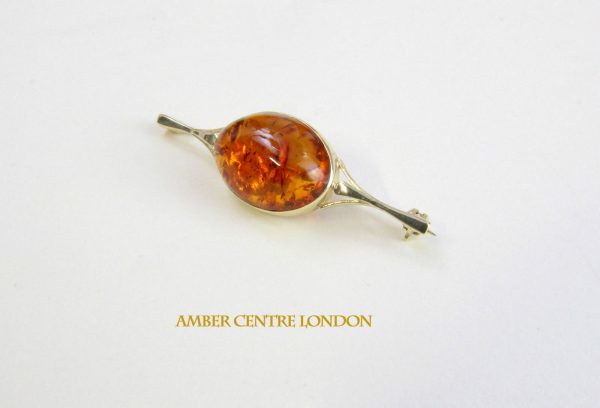 talian Handmade Elegant German Baltic Amber Brooch in 9ct Gold GB0001 RRP£250!!
