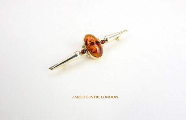 Italian Handmade Elegant German Baltic Amber Brooch in 9ct Gold GB0008 RRP£375!!!