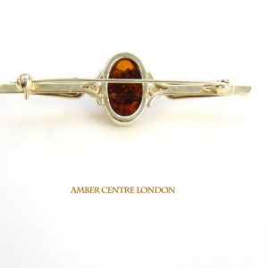 Italian Handmade Elegant German Baltic Amber Brooch in 9ct Gold GB0008 RRP£375!!!