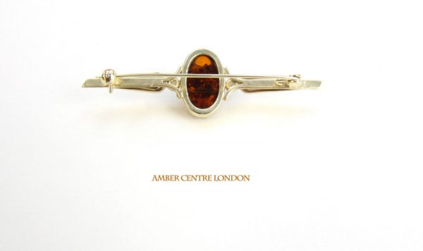 Italian Handmade Elegant German Baltic Amber Brooch in 9ct Gold GB0008 RRP£375!!!