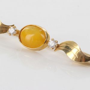 Antique Italian Made German Baltic Butterscotch Amber in 14ct Gold Brooch GB0021Y RRP£600!!!