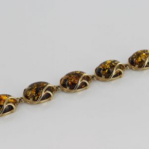 ITALIAN MADE GREEN GERMAN BALTIC AMBER BRACELET 9CT solid GOLD -GBR002G RRP£1600!!!