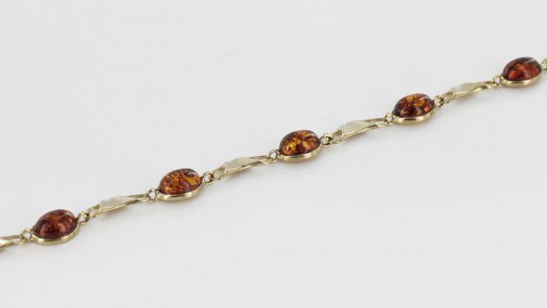 ITALIAN HANDMADE GERMAN BALTIC AMBER BRACELET IN 9CT solid GOLD GBR007-RRP£450!!!