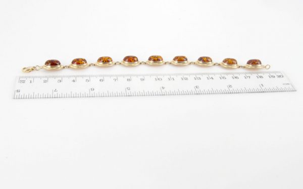 ITALIAN MADE UNIQUE GERMAN BALTIC AMBER BRACELET IN 18CT solid GOLD -GBR101 RRP£2450!!!