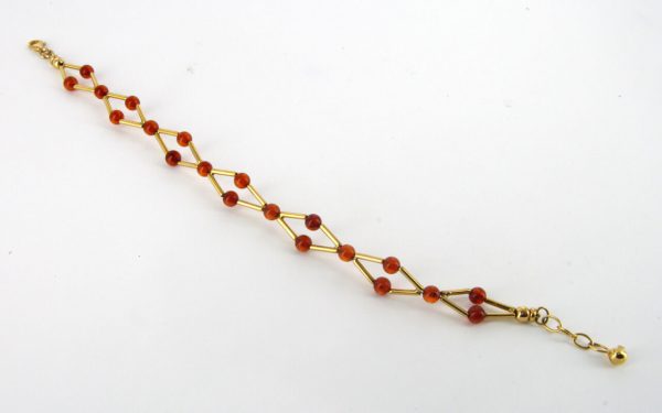 ITALIAN MADE UNIQUE GERMAN BALTIC AMBER BRACELET IN 18CT solid GOLD -GBR103 RRP£1000!!!