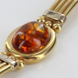 ITALIAN HANDMADE GERMAN BALTIC AMBER BRACELET IN 14CT solid GOLD GBR111-RRP£3000!!!