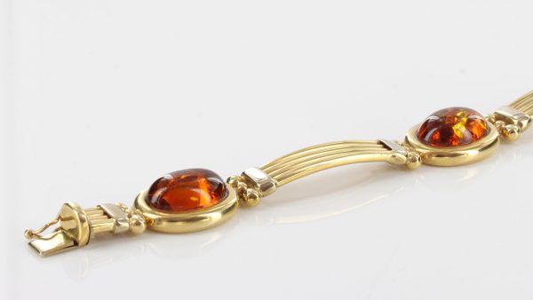 ITALIAN HANDMADE GERMAN BALTIC AMBER BRACELET IN 14CT solid GOLD GBR111-RRP£3000!!!