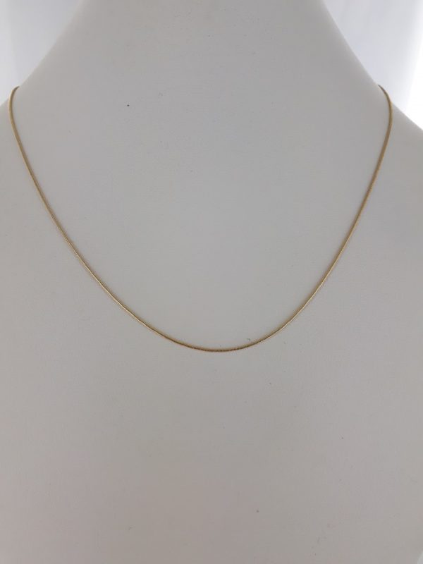 Classic Italian Made Snake Chain 9ct Gold 15 Inch/37.5 cm 0.7mm - GCH006 RRP£165!!