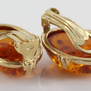 Italian Handmade German Amber Clip On Earrings 9ct Gold GCL0013 RRP£595!!!