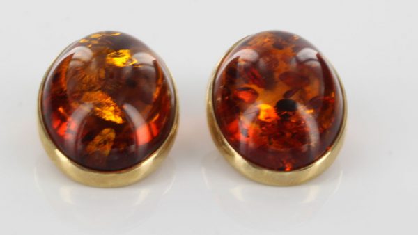 Italian Handmade Baltic Amber Clip On Earrings 9 ct Gold-GCl0016 RRO£575!!!