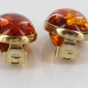Italian Handmade GermanBaltic Amber Clip On Earrings In 9ct Gold-GCL0017 RRP£425!!!