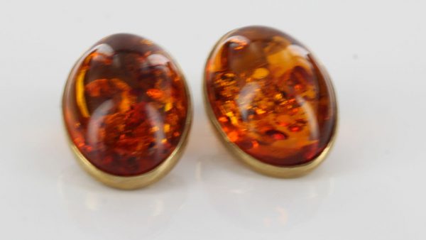 Italian Handmade GermanBaltic Amber Clip On Earrings In 9ct Gold-GCL0017 RRP£425!!!