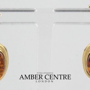 Italian Made German Baltic Amber in 9ct Gold Drop Earrings GE0001 RRP£275!!