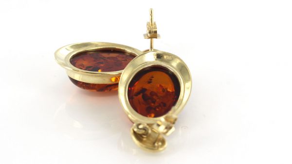 Italian Handmade German Baltic Amber In 9ct Gold Drop Earrings GE0004 RRP£500!!