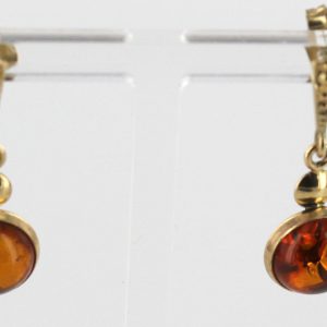Italian Handmade Unique German Baltic Amber in 9ct Gold Drop Earrings GE0042 RRP£225!!!