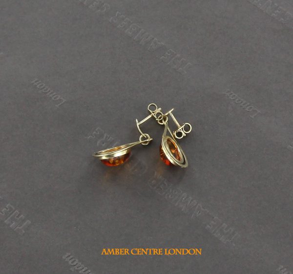 Italian Made Unique German Baltic Amber Drop Earrings in 9ct Solid Gold GE0115 RRP250!!!