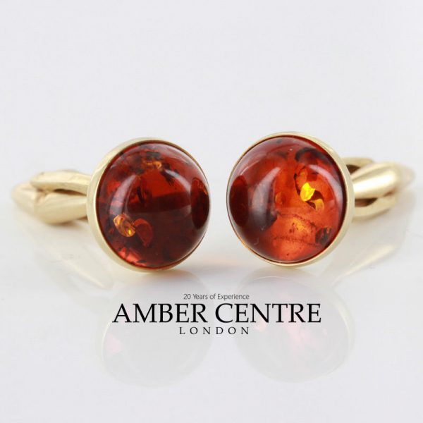 Italian Made German Baltic Amber Cufflinks In Solid 9ct Gold GF003 RRP£495!!!