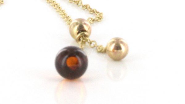 Italian Made "Love" Necklace German Baltic Amber in 9ct solid Gold- GN0001S RRP£200!!!